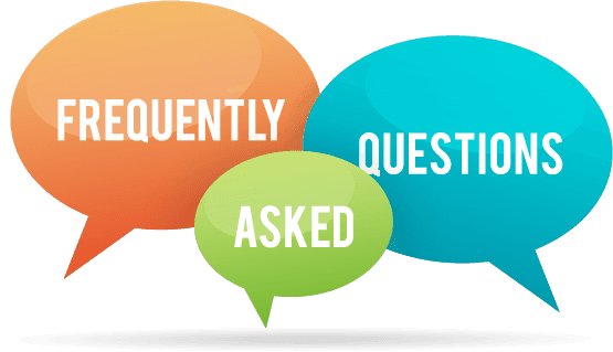 Speech bubbles reading Frequently Asked Questions